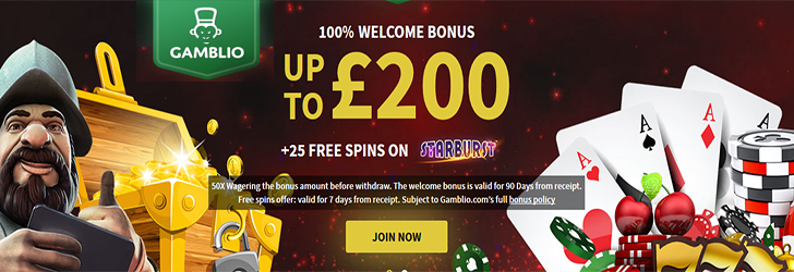 Gamblio online casino home page