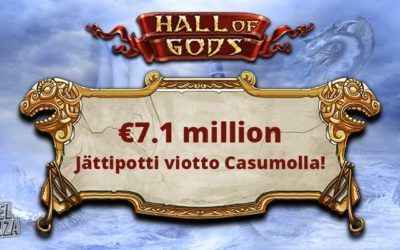 Casumo Jättipotti yli 7.1 Miljoonaa euroa!